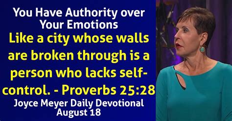 Joyce Meyer Daily Devotional August You Have Authority Over