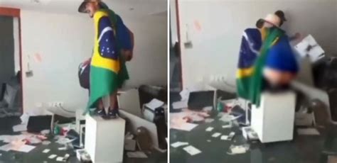 VÍDEO Bolsonarista simula defecar em sala do STF durante invasão de