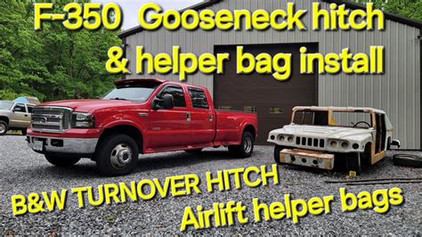 F B W Goosneck Hitch Air Lift Helper Bag Install Youtube