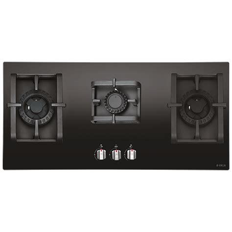 Buy Elica Pro MFC 3B 90 DX Swirl 3 Burner Glass Built In Gas Hob