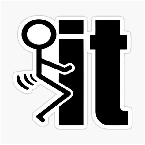 Fuck It Stick Figure Sticker For Sale By Dream Imagine Create Redbubble