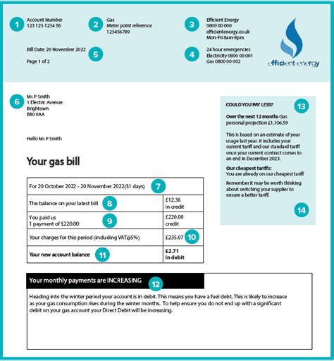 How To Read Your Gas Bill National Energy Action Leaflet National