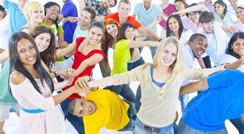 Large Group Of People Holding Hand — Stock Photo © Rawpixel 52454773