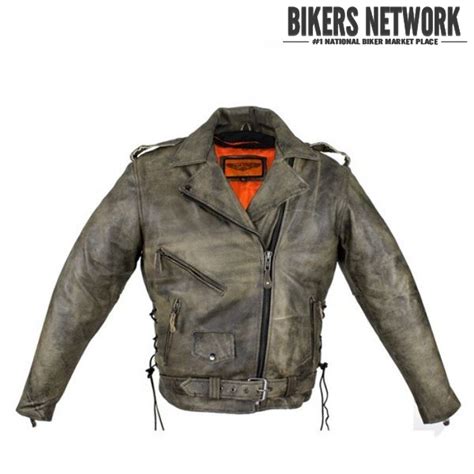 Brown Naked Cowhide Leather Motorcycle Jacket W Gun Pockets BNLJ Bikers Network