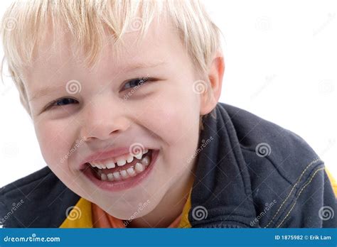 Jonge Blonde Jongen Headshot Stock Foto Image Of Grappig Charisma