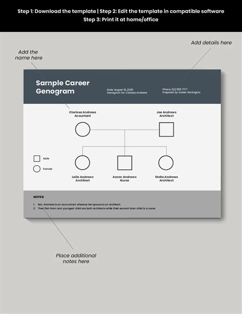 Sample Career Genogram Template In Indesign Word Google Docs Pages