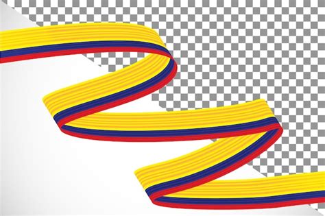 Cinta 3d De La Bandera De Colombia 9 Archivo PSD Premium