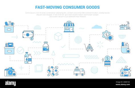 Fmcg Fast Moving Consumer Goods Concept With Icon Set Template Banner