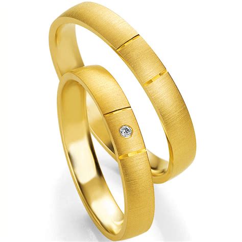 Quermatte Eheringe Aus Gelbgold Ringladen De