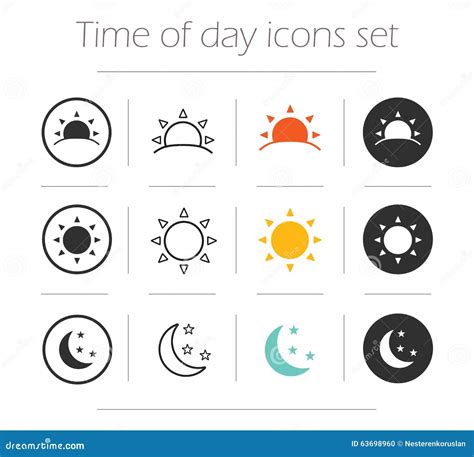 Time Icons 12h To 72h Different Vector Illustrations Isolated On