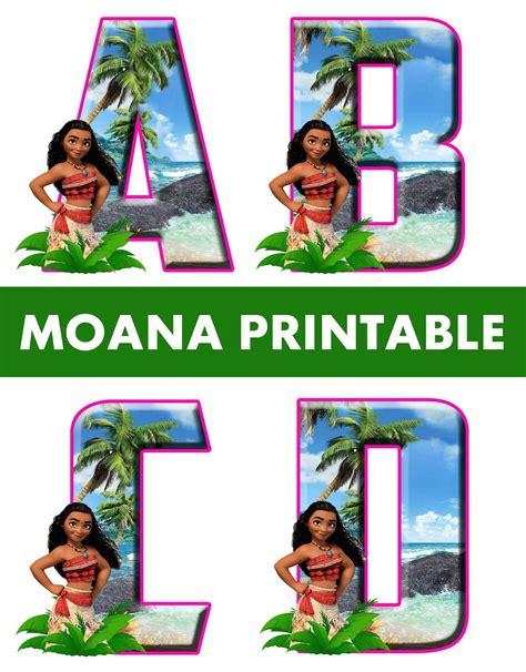 Moana Alphabet Letters And Numbers Free Printable Letters And Numbers