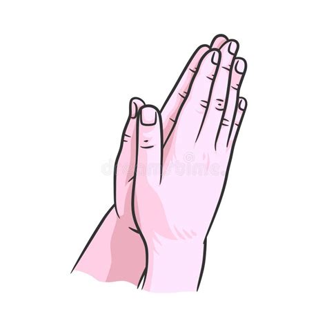 Praying Hands Line Art Drawing Illustration Praying Hands Drawing