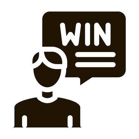 Winner Man Icon Vector Glyph Illustration 17526255 Vector Art At Vecteezy