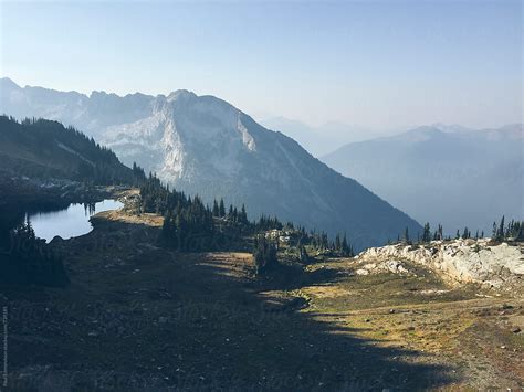 View Of Pristine Alpine Lake At Dusk Central Cascades Wa By Stocksy