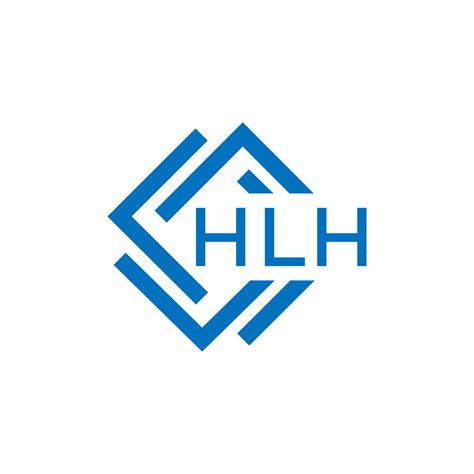 HLH letter logo design on white background. HLH creative circle letter