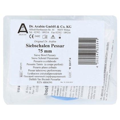 Arabin Siebschalen Pessar Silicon 75 Mm 1 St 1 St Online Kaufen