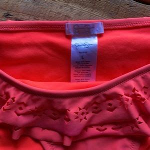 Jessica Simpson Swim Euc Jessica Simpson Pink Ruffle Hipster Swim Bikini Poshmark
