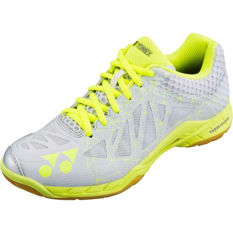 Yonex Womens Aerus 2 Badminton Shoes - Grey/Yellow - Tennisnuts.com