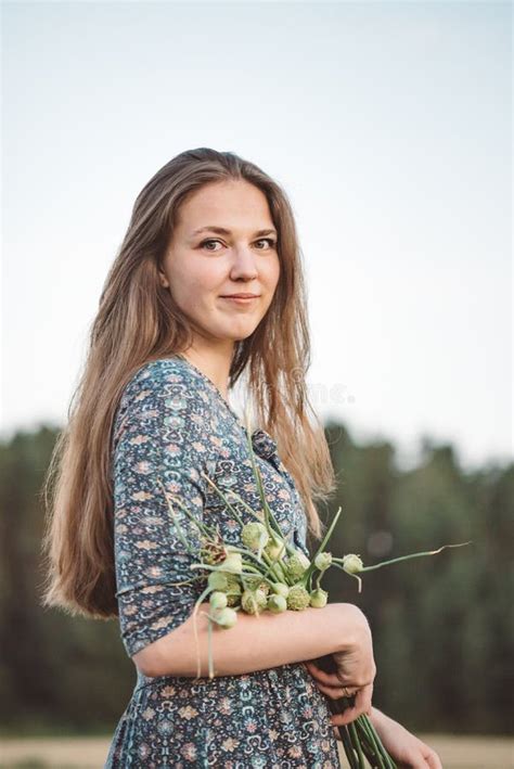 A Girl Enjoys A Hot Summer Evening Stock Image Image Of Nature Business