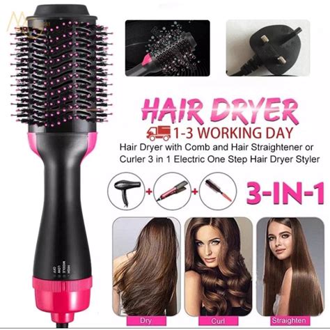 Hair Dryer Brush Hot Air Brush One Step Hair Dryer And Styler Volumizer In Negative Ions