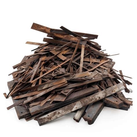 Pile of scrap metal isolated on white | Premium AI-generated image