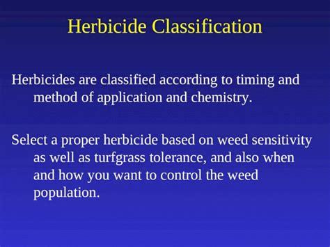 Ppt Herbicide Classification Herbicides Are Classified According To