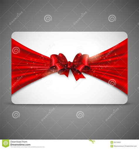 Tarjeta De Regalo Con El Arqueamiento Rojo Stock De Ilustraci N