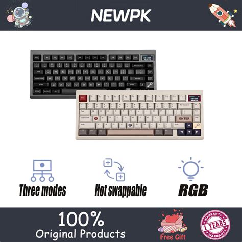 Epomaker Th V Customized Mechanical Keyboard Gasket Display Hot Swappable Three Mode