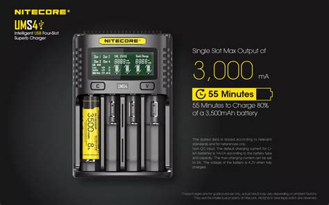 Nitecore UMS4 Four Slot USB Charger | Nitecore.co.uk