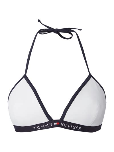 Tommy Hilfiger Bikini Oberteil Mit Neckholder Zum Binden Weiss Online