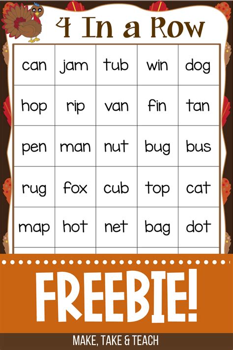 Printable Cvc Words With Pictures