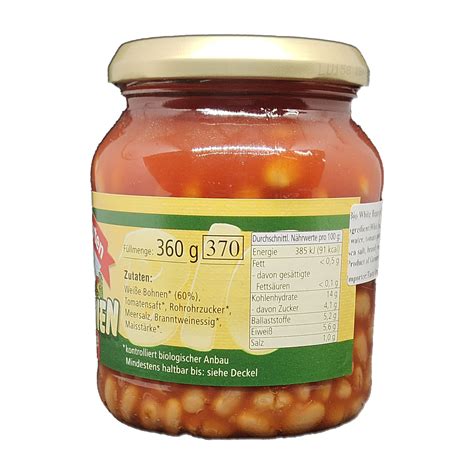 Thuringer Landgarten Bio White Bean W Tomato Sauce 370ml Taste