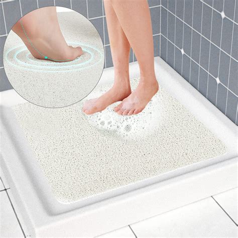 Tripumer Non-Slip Tub Mat for Adults, Seniors, 24x24 inch Soft Textured ...