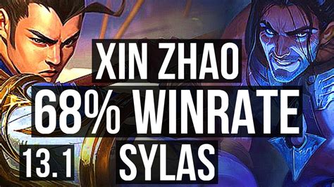 XIN ZHAO Vs SYLAS JNG 68 Winrate 5 2 13 Rank 14 Xin KR Master