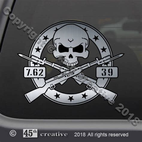 SKS-45 rifle skull crossbones decal sticker sks rifle decal | Etsy