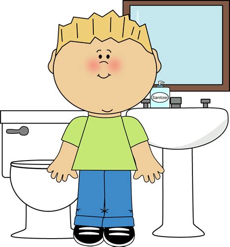 Boy In Bathroom Clipart 2948533