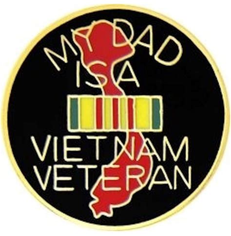 Vietnam My Dad Is Vietnam Veteran Pin Grandpopsarmynavy