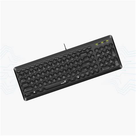 TECLADO GENIUS SLIMSTAR Q200 USB BLACK TECLAS REDONDAS Masternet