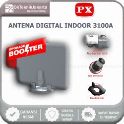 Promo Antena TV Indoor Dinding Digital Analog DVBT2 Booster PX UDA