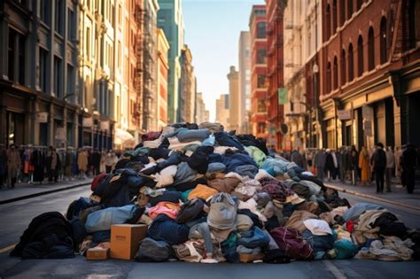 Premium AI Image | Fast fashion environmental impact