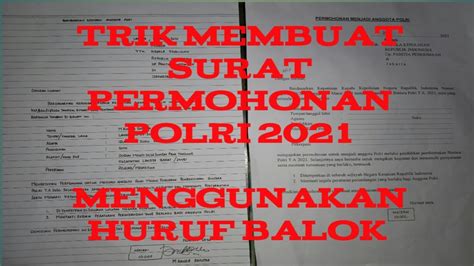 Trik Agar Rapi Membuat Surat Permohonan Menjadi Anggota Polri