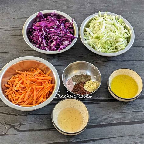 Cabbage And Carrot Salad Rachna Cooks