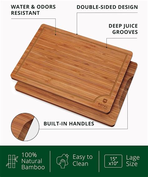 Buy Large Wooden Cutting Boards For Kitchen Meal Prep And Serving
