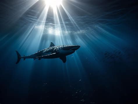 Premium AI Image | Great White Hunter Stealth and Power Beneath the Waves