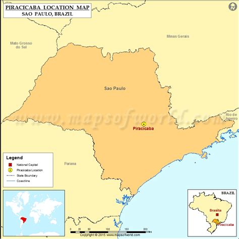 Where Is Piracicaba Location Of Piracicaba In Brazil Map