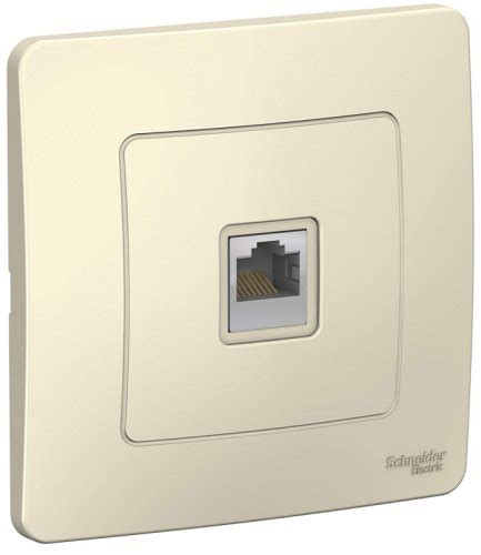 Розетка компьютерная с рамкой Systeme Electric Blanca 1-м. RJ45 5e ...