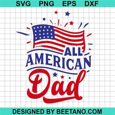 American Flag Dad Svg