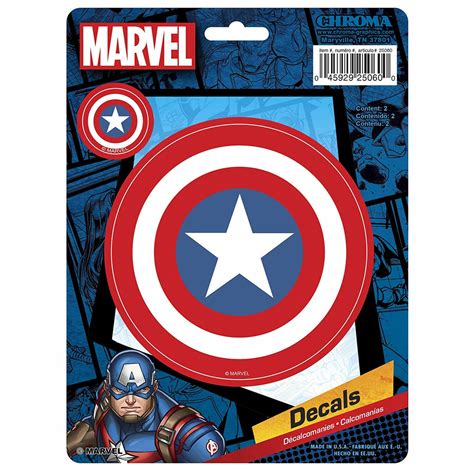 Captain America Shield Car Emblem Multi-Color - Decals, Stickers ...