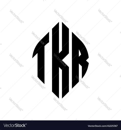 Tkr circle letter logo design Royalty Free Vector Image