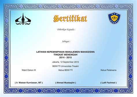 Piagam Dan Sertifikat Untuk Penghargaan Maupun Ucapan Terima Kasih